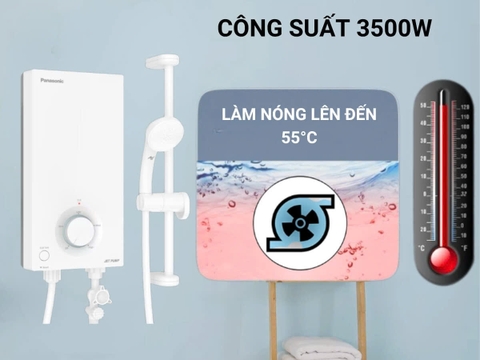 Máy nước nóng trực tiếp Panasonic DH-4VP1VW ( có bơm )