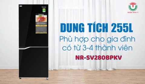 Tủ lạnh PANASONIC Inverter 255 lít NR-SV280BPKV