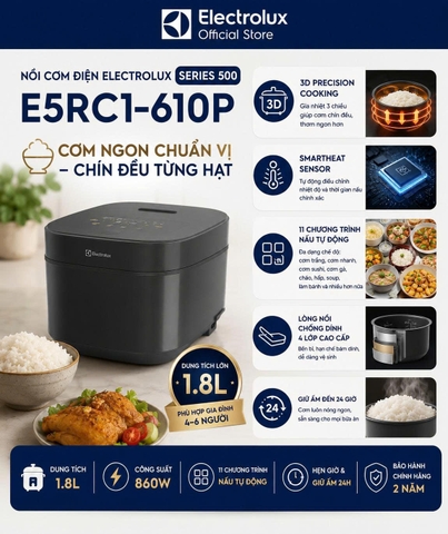 Nồi cơm điện Electrolux Series 500 1.8L E5RC1-610P