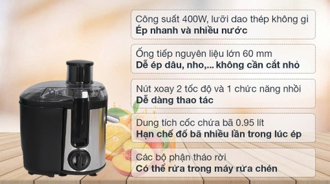 Máy ép trái cây Tefal ZE420D38 _ Hàng chính hãng