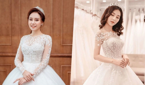 Váy Cưới Ngang Vai Điểm Hoa Cho Mùa Xuân 2024 - FELY WEEDING