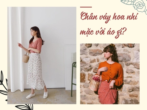 Váy Hoa Nhí Cổ Vuông Tay Bồng nhíu ngực viền bèo cutout lưng Dáng Ngắn -  Đầm, váy nữ | ThờiTrangNữ.vn