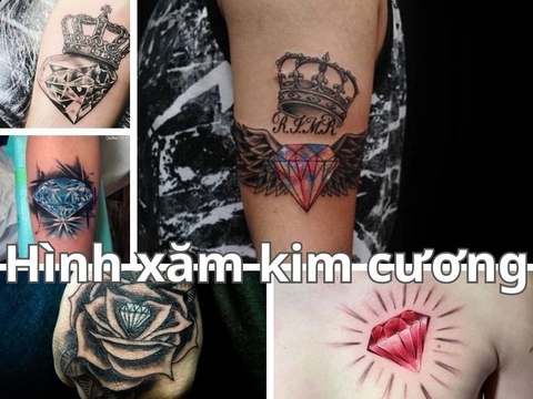 Hình Xăm Kim Cương Nhỏ Tattoo Kim Cương 3D Diamond Tattoo