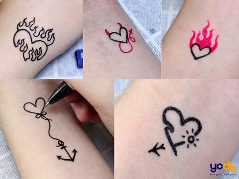 Bộ sưu tập tattoo trái tim đẹp nhất cho người yêu tình yêu