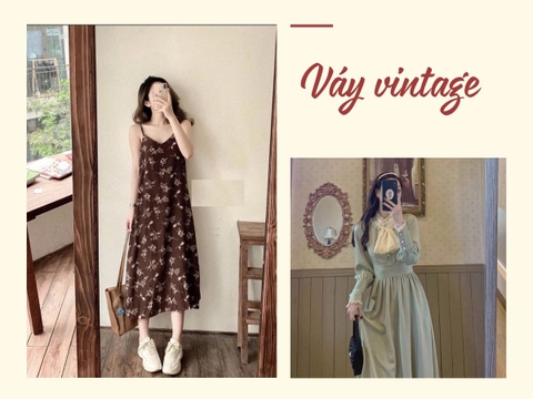 Váy xoè phong cách vintage