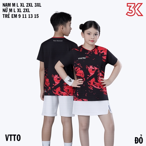 Áo cầu lông thể thao VICTEC STRIKE ON Size Nam Nữ Trẻ Em