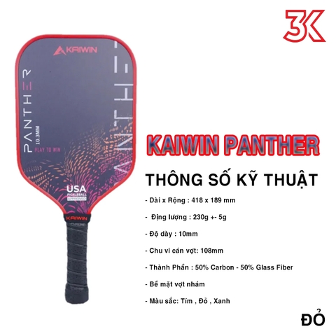 Vợt pickleball Kaiwin Panther 1 vợt 2024 [Chính hãng]