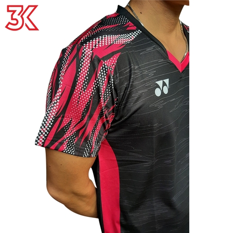 Áo cầu lông Yonex Nam Nữ Mẫu 3K04 Đen 1 Áo [Free Ship] [Ảnh thật]