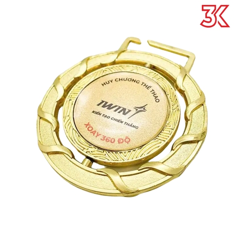 Huy chương kim loại xoay 360 độ mẫu 2024