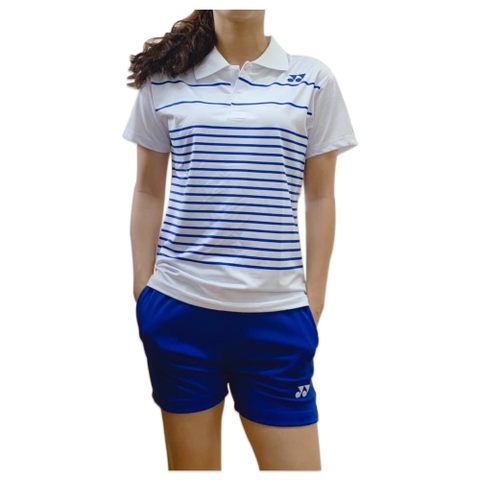 Áo cầu lông yonex cổ bẻ 2019 Nam nữ Trắng