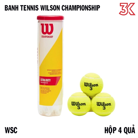 Banh Tennis Wilson Championship Hộp 4 quả [Chính hãng]