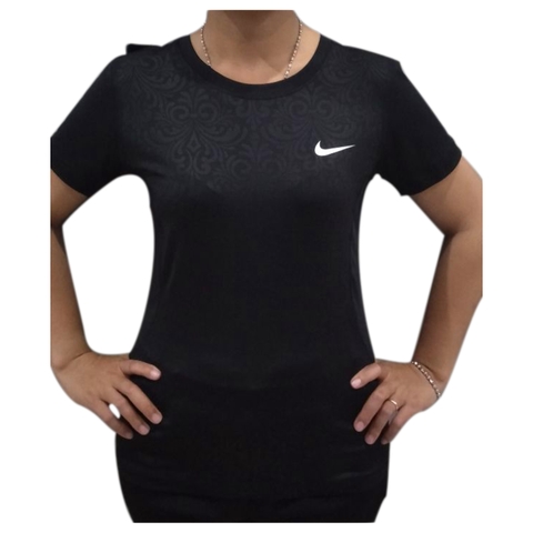 Áo thể thao nữ cổ tròn 2019 Đen