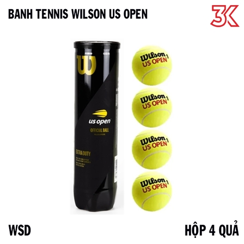 Bóng Tennis Wilson Đen US Open Hộp 4 quả