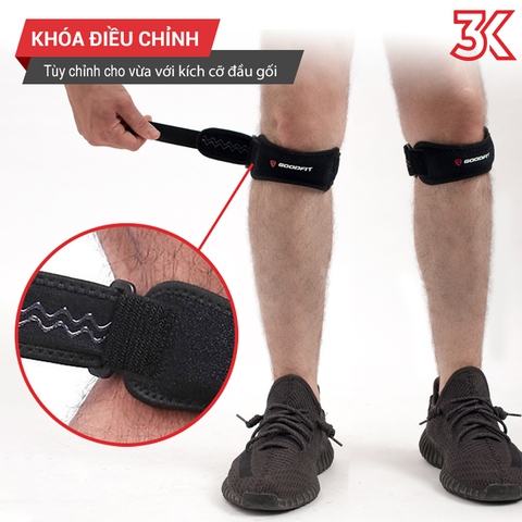 Băng đầu gối, đai bảo vệ khớp gối GoodFit GF516K 1 Chiếc [Chính hãng]