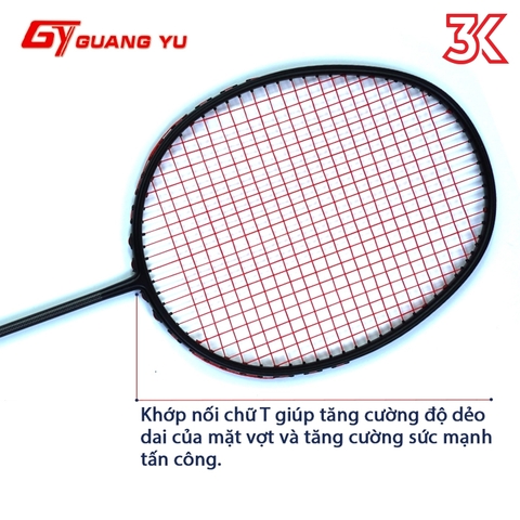 Vợt Cầu Lông Guang Yu Full Carbon GJ3K 1 vợt 1 Túi  đã căn sẳng [Chính hãng][bảo hành 2T]