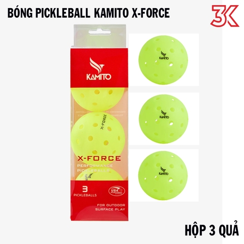 Bóng Thi Đấu Pickleball Kamito X-Force (hộp 3 quả)