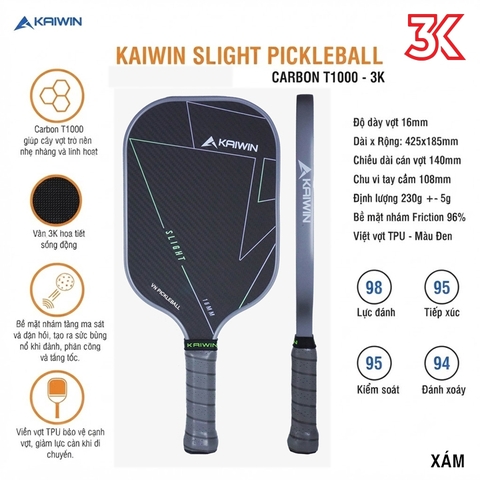VỢT PICKLEBALL KAIWIN SLIGHT T1000