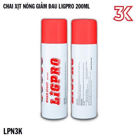 Chai Xịt Nóng Giảm Đau LIGPRO 200ML