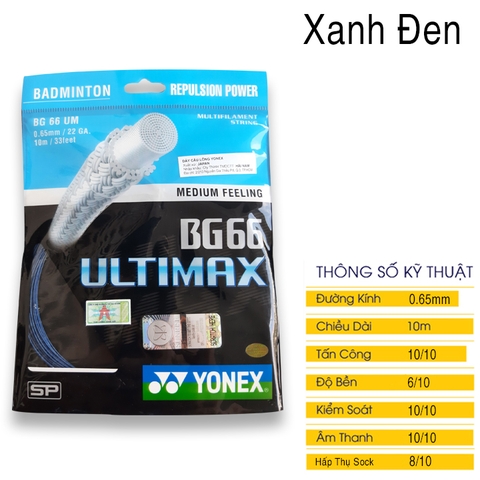 Dây cước căng vợt Yonex BG 66 ULTIMAX 1 bộ