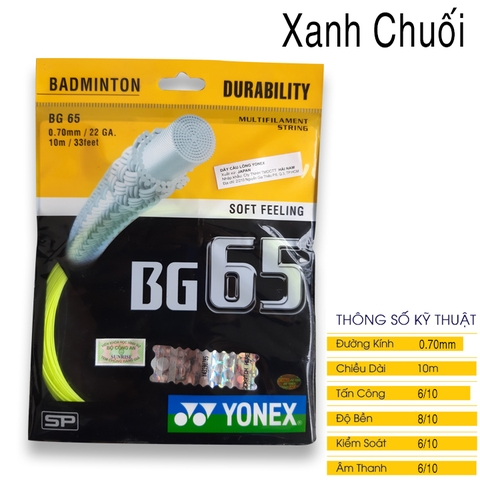 Dây đan vợt cầu lông Yoex BG65 1 bộ