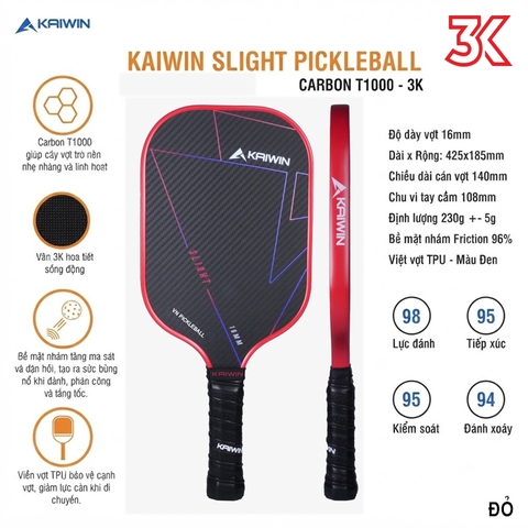 VỢT PICKLEBALL KAIWIN SLIGHT T1000