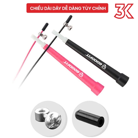 Dây nhảy thể dục chính hãng, lõi thép siêu bền GoodFit GF904JR