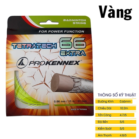 Cước đan vợt cầu lông Prokennex TETRATECH 66