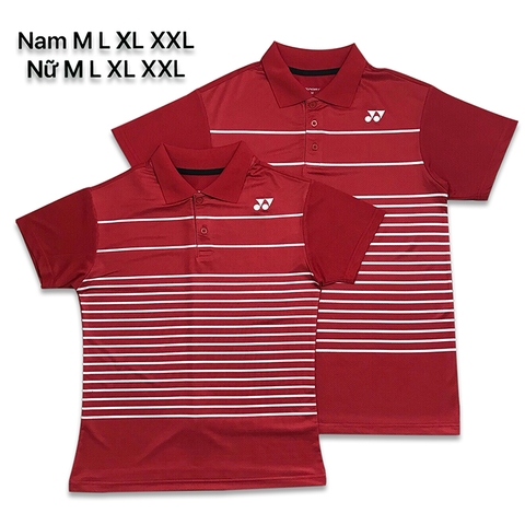 Áo cầu lông yonex cổ bẻ 2019 Nam nữ đỏ