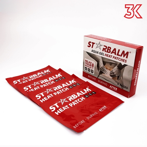 Miếng dán nhiệt Starbalm Aqua Gel Heat Patches Hộp 4 miếng [Siêu Sale] [FreeShip] [Chính hãng]