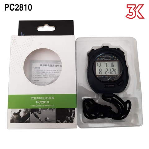 Đồng hồ bấm giờ mẫu PC2810 10LAP 2022 [Chính Hãng][Có Bảo Hành][Ảnh Thật]