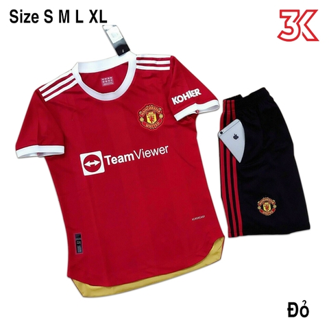 Áo đá banh Fex Thái Manchester sân nhà 1 bộ đỏ có túi 2 bên 2022 [Free Ship][Ảnh Thật][Giá Hủy Diệt]