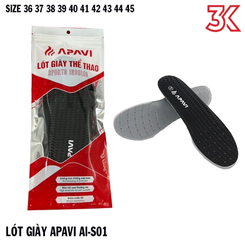 Lót giày thể thao APAVI AL-S01 1 cặp 36-45 [Chính hãng]
