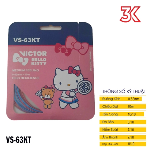Dây Cước Căng Vợt Victor Hello Kitty VS-KT63 , Shinchan VS-63CS [Chính Hãng]