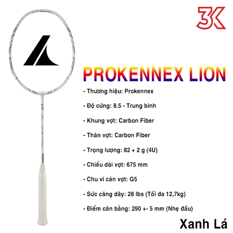 Vợt Cầu Lông Prokennex Lion 1 Khung 1 Túi  [Chính hãng][bảo hành 6T]