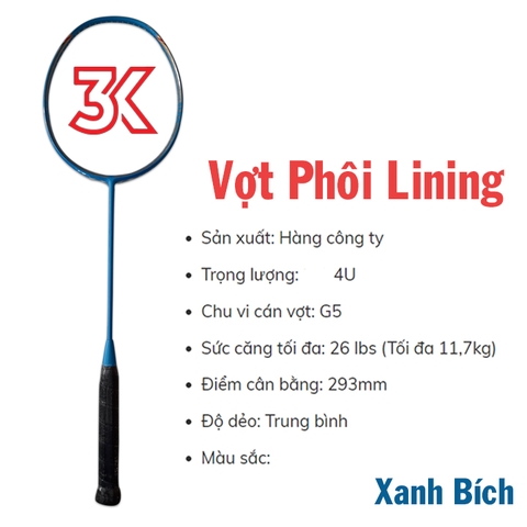 Vợt cầu lông phôi Lining 1 Khung vợt 1 Túi [Chính hãng] [Ảnh thật] [Có bảo hành] [Có sẵn]