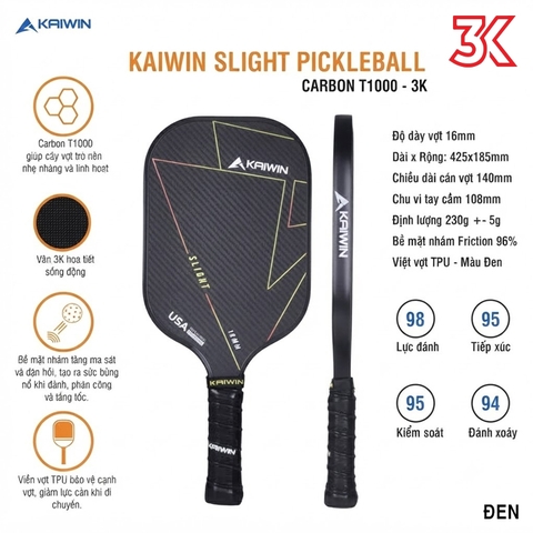 VỢT PICKLEBALL KAIWIN SLIGHT T1000