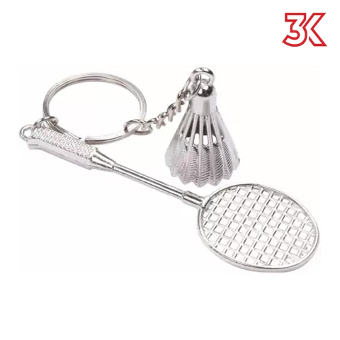 Móc khóa vợt cầu kim loại mẫu 2022