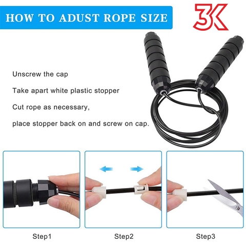 Dây nhảy tập thể dục lõi thép loại tốt [Tặng mã 50k] [Có bảo hành] [Ảnh thật][FreeShip]