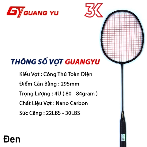 Vợt Cầu Lông Guang Yu Full Carbon GJ3K 1 vợt 1 Túi  đã căn sẳng [Chính hãng][bảo hành 2T]
