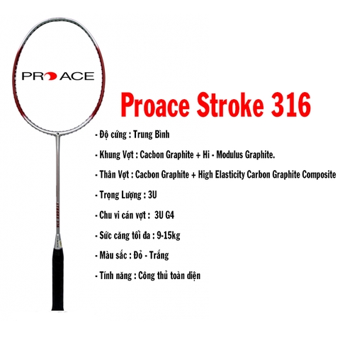Vợt Cầu Lông Proace Stroke 316 1 vợt 1 túi