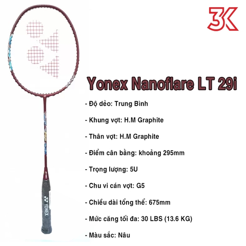 Vợt Cầu Lông Yonex Nanoflare LT 29i 1 Khung Vợt 1 Túi [BH 3 Tháng] [FreeShip] [Chính hãng]