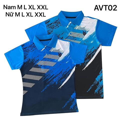 Áo cầu lông có cổ Nam Nữ Victec AVT02 Bích