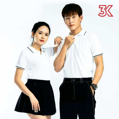 Áo thun cá sấu poly có cổ có viền nam nữ chung S - 4XL