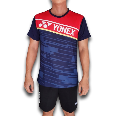 Áo cầu lông Yonex Nam Nữ 3K01 Xanh Đen 2021