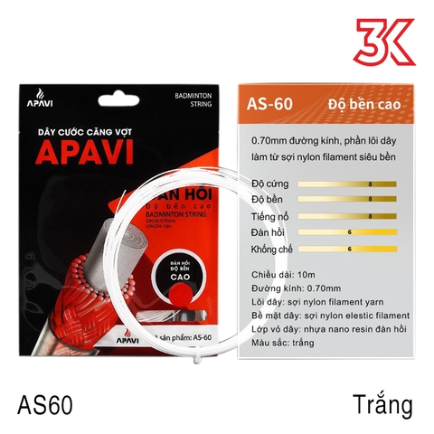 Dây đan vợt vợt AS-60 1 bộ [Tặng mã 50k] [FreeShip] [Ảnh thật] [Chính hãng]