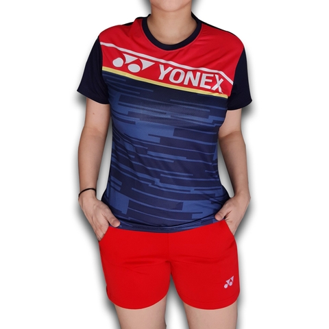 Áo cầu lông Yonex Nam Nữ 3K01 Xanh Đen 2021
