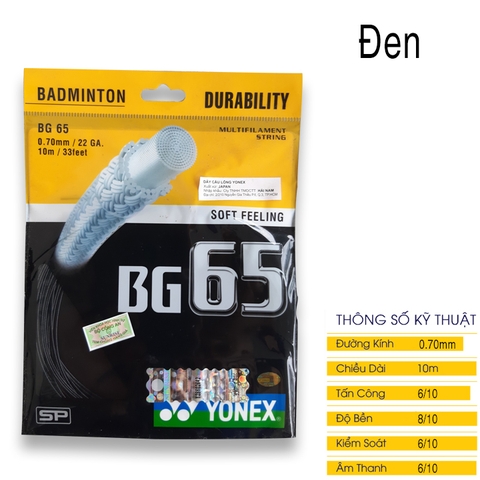 Dây đan vợt cầu lông Yonex BG65 TITANIUM 1 bộ