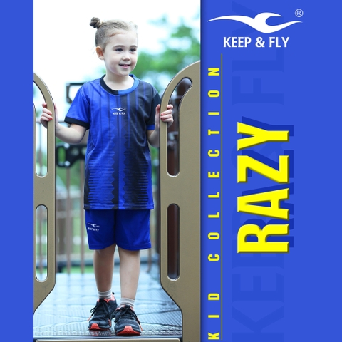Áo bóng đá Razy Kid trẻ em 2021 1 bộ keep and fly