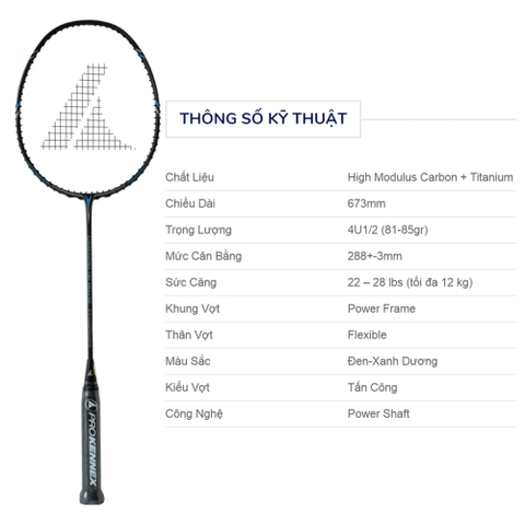 Vợt cầu lông ProKennex CARBON PRO 787 DELUXE 1 vợt 1 túi