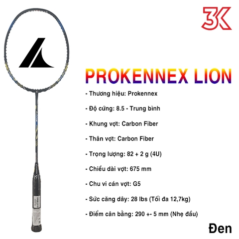 Vợt Cầu Lông Prokennex Lion 1 Khung 1 Túi  [Chính hãng][bảo hành 6T]